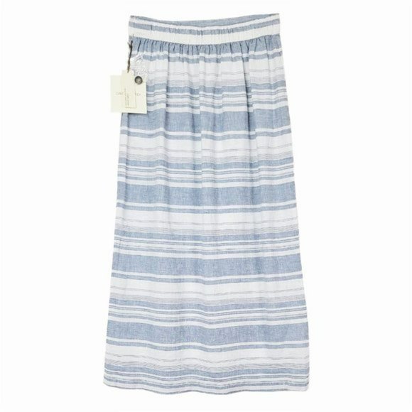 NWT CYNTHIA ROWLEY 100% Linen Yarn Dyed Skirt - Picture 4 of 5